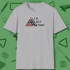 I'd Hit That - Funny T-Shirt, front view, in Sport Grey what the real shooters wear