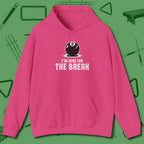 I'm Here For The Break Hoodie, front view, in Heliconia because you don’t just play — you represent