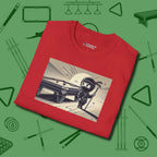 Irate Ninja T-Shirt, folded view, in Red the official uniform of the after-hours crew