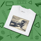 Irate Ninja T-Shirt, folded view, in White the shirt that plays position