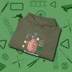 It Worked In My Head Hoodie, folded view, in Military Green an extension of your pool persona