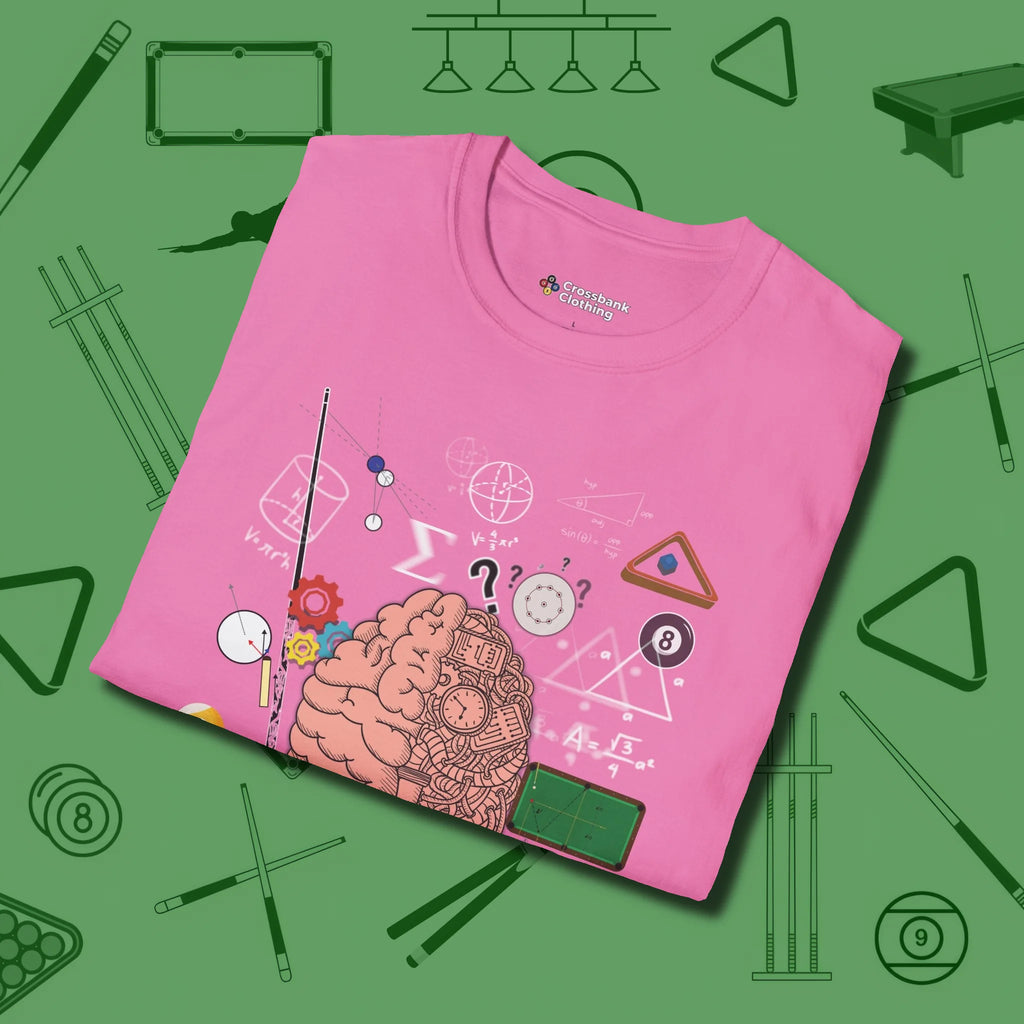 It Worked In My Head T-Shirt, folded view, in Azalea designed for dead stroke and deadpan looks
