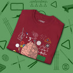 It Worked In My Head T-Shirt, in Cardinal Red color, billiards shirt, folded view