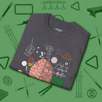 It Worked In My Head T-Shirt, in Charcoal color, billiards shirt, folded view