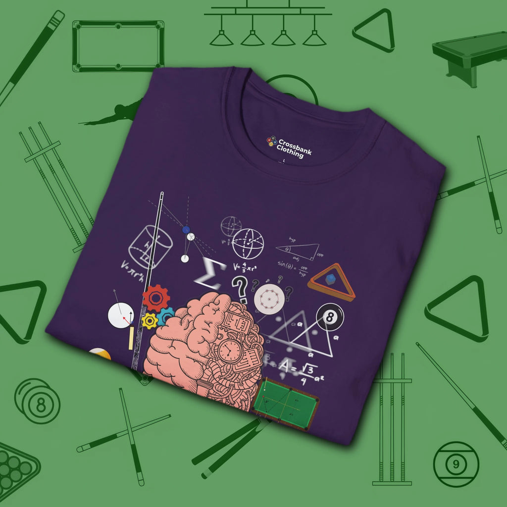 It Worked In My Head T-Shirt, in Purple color, billiards shirt, folded view