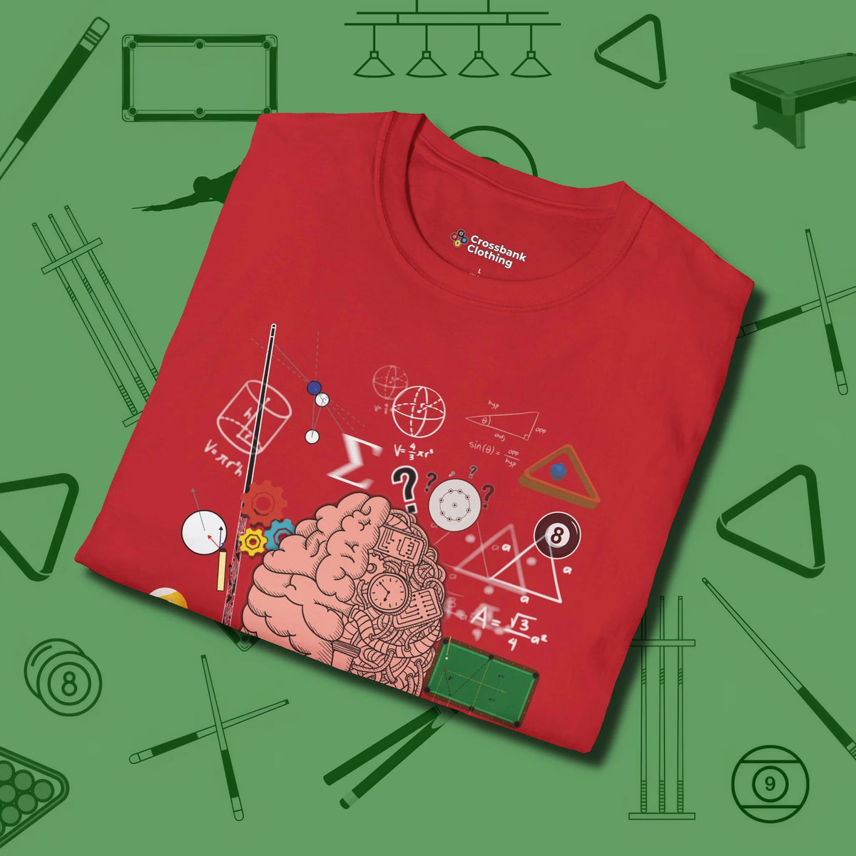 It Worked In My Head T-Shirt, folded view, in Red as serious as your stroke