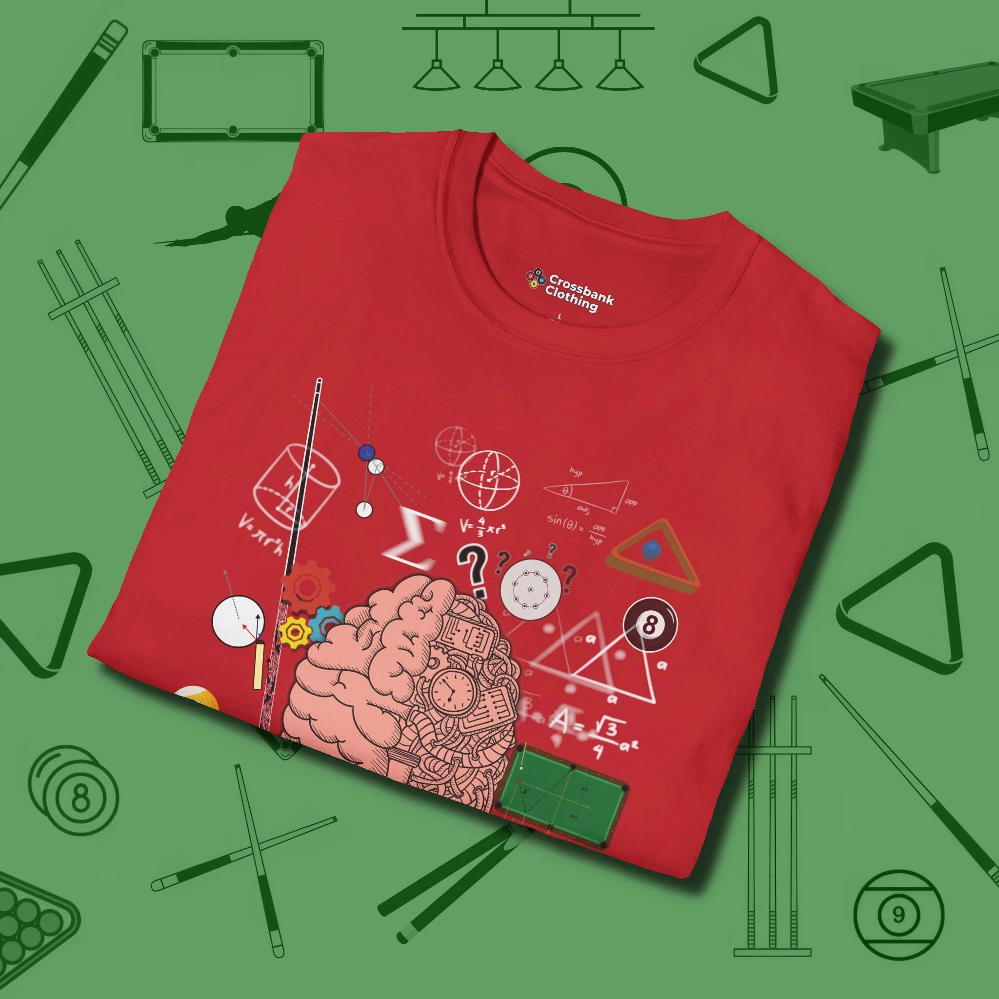 It Worked In My Head T-Shirt, folded view, in Red as serious as your stroke