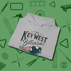 Key West Billiards Hoodie, folded view, in Sport Grey your secret weapon off the table