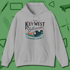 Key West Billiards Hoodie, front view, in Sport Grey for shooters who dress like they play: sharp