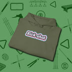 Kick Shot Billiards Hoodie, folded view, in Military Green put your best game on display