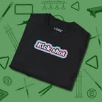 Kick Shot Billiards T-Shirt, folded view, in Black as serious as your stroke