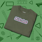Kick Shot Billiards T-Shirt, folded view, in Military Green where style and cue discipline collide