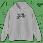 Lady Hustler Hoodie, in Sport Grey color, billiards hoodie, front view