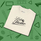 Lady Hustler T-Shirt, in Natural color, billiards shirt, folded view