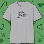 Lady Hustler T-Shirt, in Sport Grey color, billiards shirt, front view