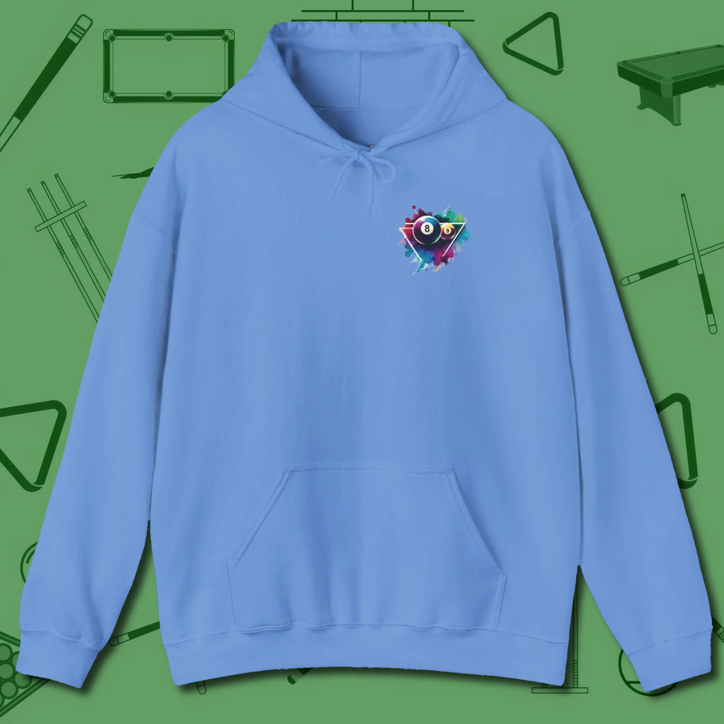 Lady Shooter Majesty Hoodie, front view, in Carolina Blue cool table command