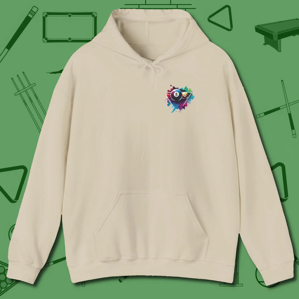 Lady Shooter Majesty Hoodie, front view, in Sand subtle style sharp aim