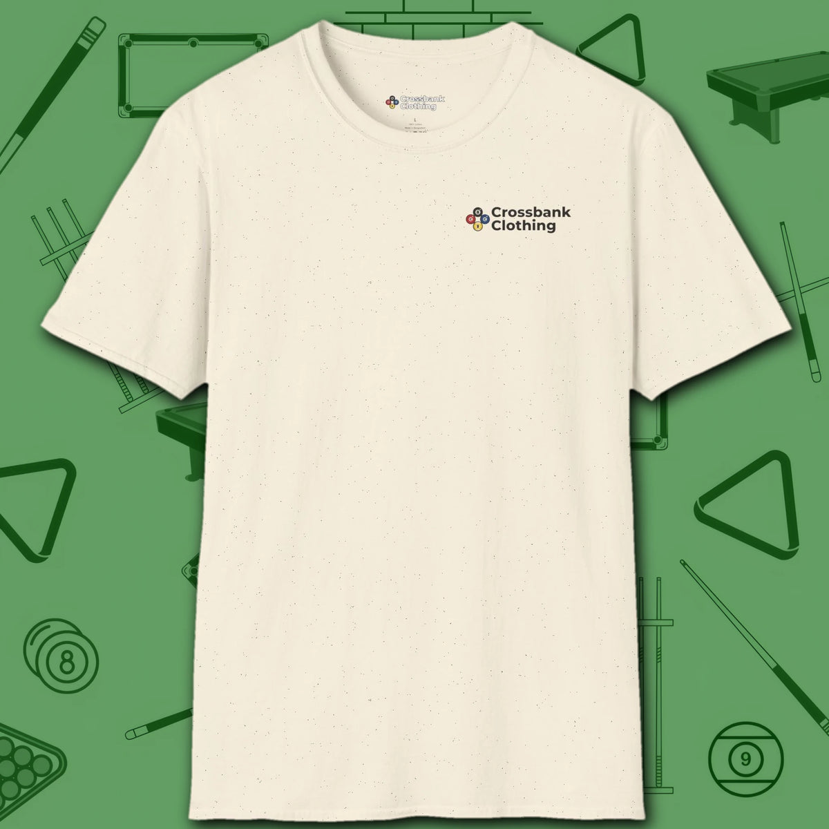 Lady Shooter Majesty T-Shirt, in Natural color, billiards shirt, front view