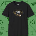 Last Ball Standing T-Shirt, in Black color, billiards shirt, front view