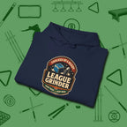 League Grinder Hoodie, folded view, in Navy perfect for players with quiet fire