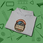 League Grinder Hoodie, folded view, in Sport Grey styled to dominate from rack to run-out