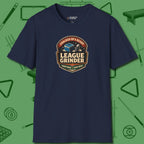 League Grinder T-Shirt, front view, in Navy because the table is your battlefield