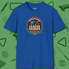 League Grinder T-Shirt, front view, in Royal confidence stitched in every seam