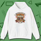 Legendary Dad Hoodie, in Maroon color, billiards hoodie, front view