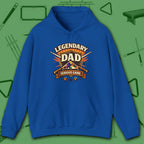 Legendary Dad Hoodie, in Sport Grey color, billiards hoodie, front view