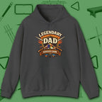 Legendary Dad Hoodie, in White color, billiards hoodie, front view