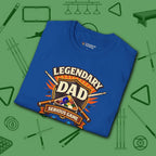 Legendary Dad T-Shirt, in Royal color, billiards shirt, folded view