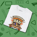 Legendary Dad T-Shirt, in White color, billiards shirt, folded view