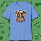 Legendary Dad T-Shirt, in Carolina Blue color, billiards shirt, front view