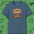 Legendary Dad T-Shirt, in Indigo Blue color, billiards shirt, front view