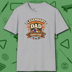 Legendary Dad T-Shirt, in Sport Grey color, billiards shirt, front view