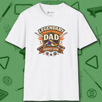 Legendary Dad T-Shirt, in White color, billiards shirt, front view