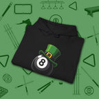 Leprechaun Hat Hoodie, in Black color, billiards shirt, folded view