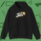 Let It Roll Nine Ball Hoodie, front view, in Black put your best game on display
