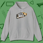 Let It Roll Nine Ball Hoodie, front view, in Sport Grey look good while calling your pocket