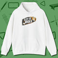 Let It Roll Nine Ball Hoodie, front view, in White classic cue style, no gimmicks
