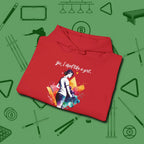 Like A Girl Hoodie, folded view, in Red style that banks as hard as you do