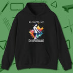 Like A Girl Hoodie, front view, in Black perfect for players with quiet fire