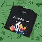 Like A Girl T-Shirt, folded view, in Black