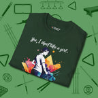 Like A Girl T-Shirt, folded view, in Forest Green