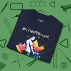 Like A Girl T-Shirt, folded view, in Navy