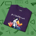 Like A Girl T-Shirt, folded view, in Purple