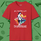 Like A Girl T-Shirt, front view, in Red