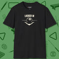 Locked In Eight Ball T-Shirt, front view, in Black it’s not a hobby — it’s a lifestyle