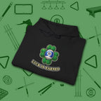 Luck Is Earned Hoodie, in Black color, billiards shirt, folded view