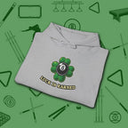 Luck Is Earned Hoodie, in Sport Grey color, billiards shirt, folded view